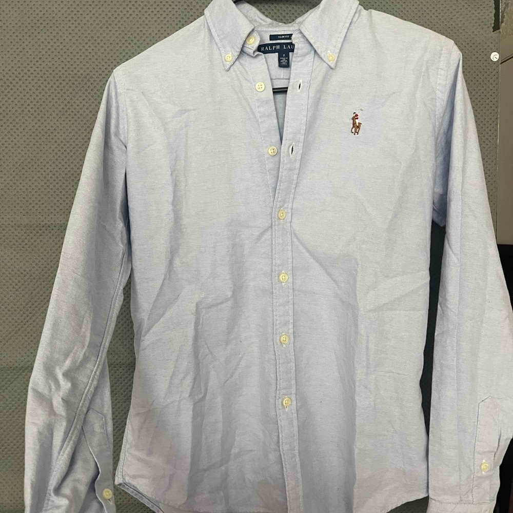 Slim blue polo